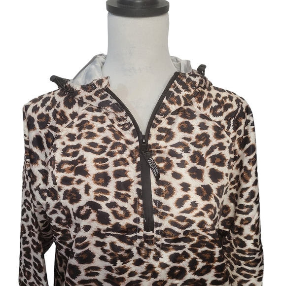 Southern Couture quarter zip wind breaker pullover leopard print size small - Picture 4 of 15